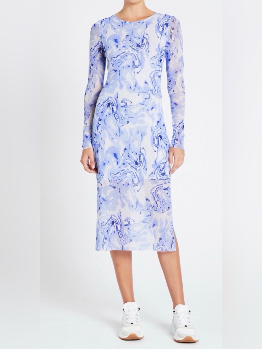 Baum Und Pferdgarten S Jolanda Blue Long Sleeve Dress Semi Sheer